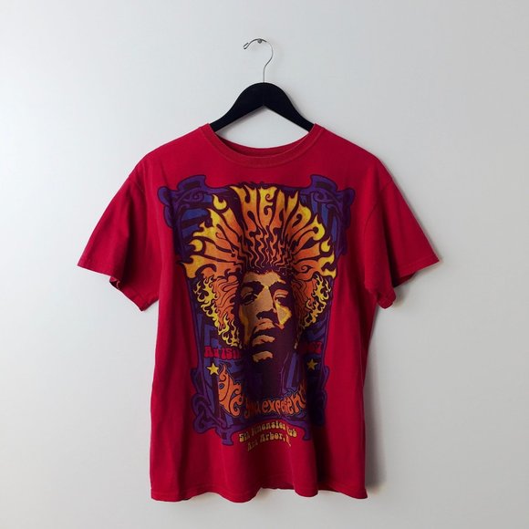 Vintage Style Jimi Hendrix T Shirt American Singer Musician Songwriter Medium - Picture 2 of 9